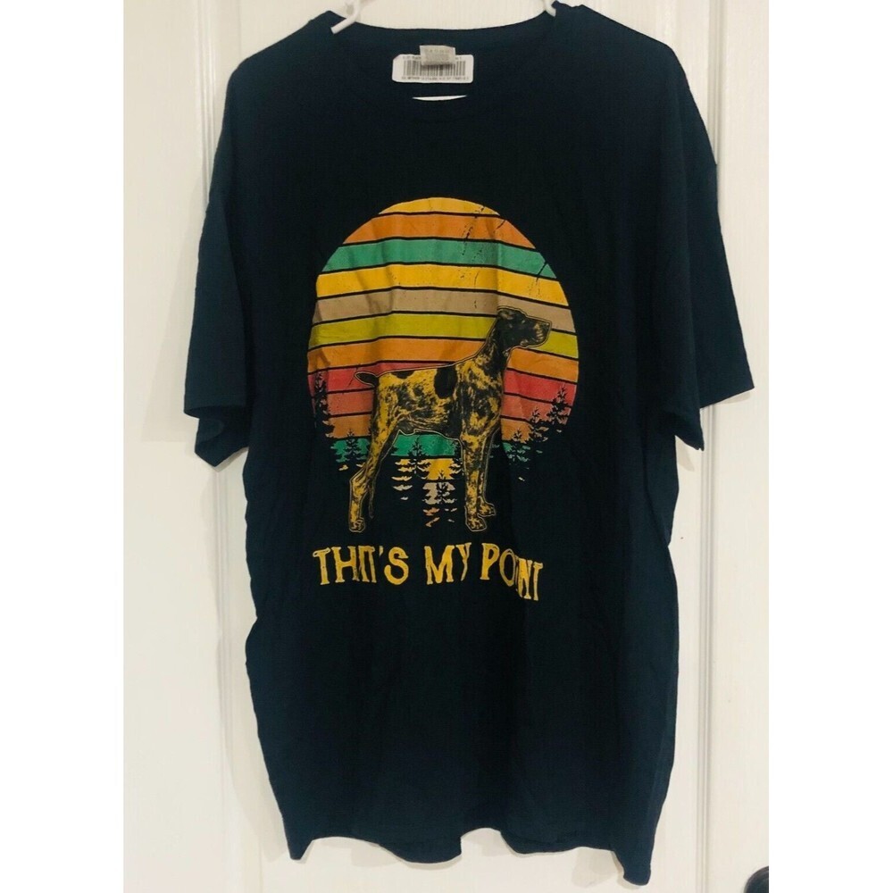 Fruit of the Loom Men's Cotton Tee T-Shirt That's My Point‎ Black Size XL